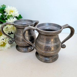 WILTON ARMETALE PLOUGH TAVERN CREAM AND SUGAR SET VINTAGE 1970’s